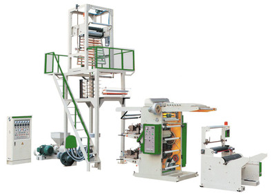 吹膜印刷连体机（凸版印刷机柔版印刷机）